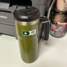 Cargar imagen en el visor de la galería, Starbucks + Stanley Military Commitment Double Walled Hammered Stainless Steel Tumbler With Handle
