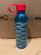 画像をギャラリービューアに読み込む, Starbucks Plastic Water Bottle, Light Blue with Red/White/Yellow Parallel Lines
