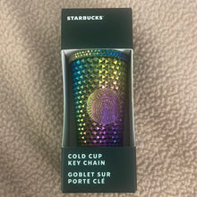 Load image into Gallery viewer, Starbucks 2023 Starbucks Ornament Mini Tumbler Keychain Oil Slick Studded
