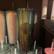 이미지를 갤러리 뷰어에 로드 , Starbucks Limited Edition Studded Oil slick Rainbow Iridescent Tumbler Fall 2023 Venti 24 oz

