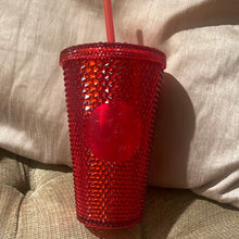 이미지를 갤러리 뷰어에 로드 , Starbucks Red Studded Tumbler 2023 Fall Winter Holiday Bling Portugal (16.9E or 16.95E)
