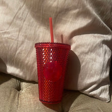 이미지를 갤러리 뷰어에 로드 , Starbucks Red Studded Tumbler 2023 Fall Winter Holiday Bling Portugal (16.9E or 16.95E)

