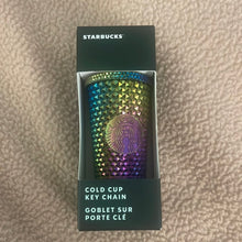 Load image into Gallery viewer, Starbucks 2023 Starbucks Ornament Mini Tumbler Keychain Oil Slick Studded
