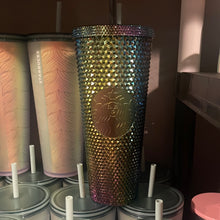 이미지를 갤러리 뷰어에 로드 , Starbucks Limited Edition Studded Oil slick Rainbow Iridescent Tumbler Fall 2023 Venti 24 oz
