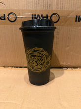 이미지를 갤러리 뷰어에 로드 , Starbucks Reusable Hot/Cold Cup Gold Rose Emblem
