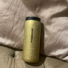 Load image into Gallery viewer, Starbucks Gold Glittered Tumbler 12oz 2023 Fall Portugal (20.9E)
