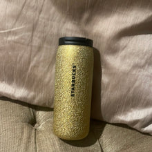 Load image into Gallery viewer, Starbucks Gold Glittered Tumbler 12oz 2023 Fall Portugal (20.9E)
