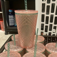 画像をギャラリービューアに読み込む, Starbucks 2023 Pink Pearl Jeweled Grande 16 oz Tumbler with Straw
