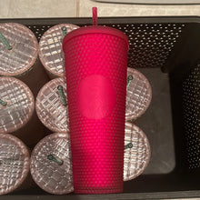 Load image into Gallery viewer, Starbucks 2023 Spring Pink Jelly Studded Venti 24oz Tumbler with Straw
