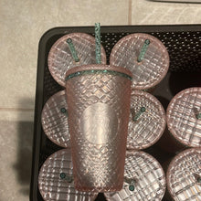 画像をギャラリービューアに読み込む, Starbucks 2023 Pink Pearl Jeweled Grande 16 oz Tumbler with Straw
