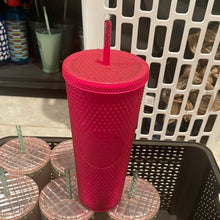 Load image into Gallery viewer, Starbucks 2023 Spring Pink Jelly Studded Venti 24oz Tumbler with Straw
