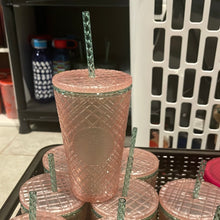 画像をギャラリービューアに読み込む, Starbucks 2023 Pink Pearl Jeweled Grande 16 oz Tumbler with Straw
