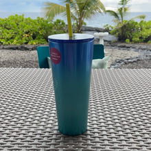 画像をギャラリービューアに読み込む, Starbucks 2021 Hawaii Collection Starbucks Hawaii Collection 24oz Stainless Steel Blue Ombre Tropical Cold Cup
