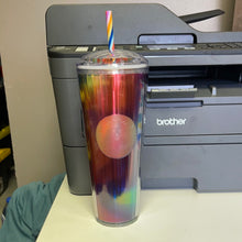 將圖片載入圖庫檢視器 Starbucks Acrylic 2021 Summer Rainbow Kaleidoscope 24oz Venti Tumbler

