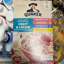 將圖片載入圖庫檢視器 Quaker Instant Oatmeal Fruit &amp; Cream Variety Pack
