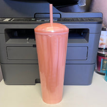 Load image into Gallery viewer, Starbucks 2021 Summer Blush Pink Kaleidoscope Venti Tumbler with Dome Lid and Straw, 24 fluid ounces
