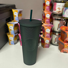 Load image into Gallery viewer, Starbucks Dark Green Jelly Studded Tumbler 24oz Venti
