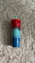 Load image into Gallery viewer, Starbucks 2021 Summer Collection: Red Turquoise and Blue Watercolor Venti Tumbler

