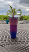 गैलरी व्यूवर में इमेज लोड करें, Starbucks 2021 Summer Watercolor Wave Trio (Pink Blue Purple) Venti Tumbler
