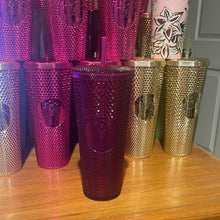 Load image into Gallery viewer, Starbucks Berry Bling Diamond Studded Tumbler Fall 2022 Venit 24oz Starbucks Halloween 2022
