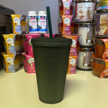 गैलरी व्यूवर में इमेज लोड करें, Starbucks 2022 Dark Green Jelly Studded Tumbler 16oz Grande
