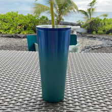 画像をギャラリービューアに読み込む, Starbucks 2021 Hawaii Collection Starbucks Hawaii Collection 24oz Stainless Steel Blue Ombre Tropical Cold Cup
