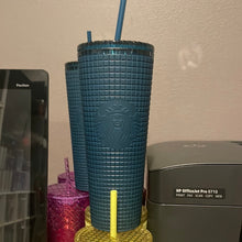 Load image into Gallery viewer, Starbucks 2023 Spring Starbucks Subzero Gridded Matte Blue Venti 24oz Tumbler 2023
