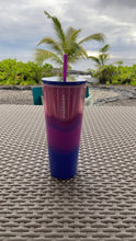 गैलरी व्यूवर में इमेज लोड करें, Starbucks 2021 Summer Watercolor Wave Trio (Pink Blue Purple) Venti Tumbler
