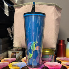 Load image into Gallery viewer, Starbucks 2021 Christmas Holiday Siren Mermaid Blue Plastic Color Change Tumbler 24oz
