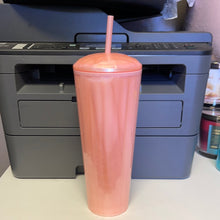 Load image into Gallery viewer, Starbucks 2021 Summer Blush Pink Kaleidoscope Venti Tumbler with Dome Lid and Straw, 24 fluid ounces
