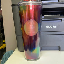 將圖片載入圖庫檢視器 Starbucks Acrylic 2021 Summer Rainbow Kaleidoscope 24oz Venti Tumbler

