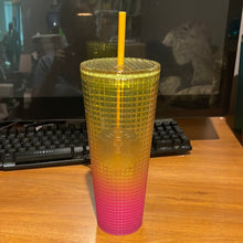 Load image into Gallery viewer, Starbucks Cold Cup Tumbler Venti 24 oz Summer 2022 (Lemon Pink Gradient)
