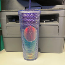 Cargar imagen en el visor de la galería, Starbucks Studded Blue Ombre 24oz Plastic Cold Cup 2021
