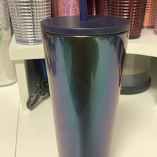 將圖片載入圖庫檢視器 Starbucks 2020 Holiday 2020 Holiday Navy Blue Green Stainless Steel Tumbler 16oz
