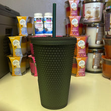 गैलरी व्यूवर में इमेज लोड करें, Starbucks 2022 Dark Green Jelly Studded Tumbler 16oz Grande
