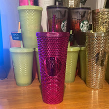 Load image into Gallery viewer, Starbucks Sangria Studded Tumbler 2022 Fall Winter Holiday Bling (24 oz - Venti)
