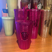 Load image into Gallery viewer, Starbucks Sangria Studded Tumbler 2022 Fall Winter Holiday Bling (16 oz Grande)

