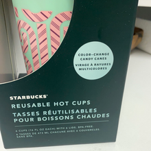 Cargar imagen en el visor de la galería, Starbucks Reusable Plastic Hot Cups Holiday 2020 Color Changing Cups, 16 ounces
