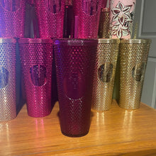 Load image into Gallery viewer, Starbucks Berry Bling Diamond Studded Tumbler Fall 2022 Venit 24oz Starbucks Halloween 2022
