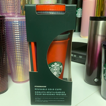 將圖片載入圖庫檢視器 Starbucks 2020 Holiday Reusable Glitter Cold Cup Tumblers, 5 Pack with Lids and Straws, 24 Oz
