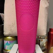 이미지를 갤러리 뷰어에 로드 , Starbucks Summer 2021 Limited Edition Hot Pink Studded Tumbler 24 ounce
