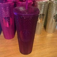 Load image into Gallery viewer, Starbucks Berry Bling Diamond Studded Tumbler Fall 2022 Venit 24oz Starbucks Halloween 2022

