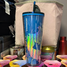 Load image into Gallery viewer, Starbucks 2021 Christmas Holiday Siren Mermaid Blue Plastic Color Change Tumbler 24oz
