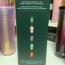 將圖片載入圖庫檢視器 Starbucks 2020 Holiday Reusable Glitter Cold Cup Tumblers, 5 Pack with Lids and Straws, 24 Oz
