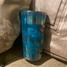 गैलरी व्यूवर में इमेज लोड करें, Starbucks 2023 Teal Blue Iridescent Siren Mermaid Ceramic 12oz Travel Tumbler
