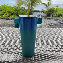 画像をギャラリービューアに読み込む, Starbucks 2021 Hawaii Collection Starbucks Hawaii Collection 24oz Stainless Steel Blue Ombre Tropical Cold Cup
