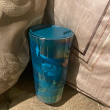 गैलरी व्यूवर में इमेज लोड करें, Starbucks 2023 Teal Blue Iridescent Siren Mermaid Ceramic 12oz Travel Tumbler
