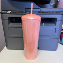 Load image into Gallery viewer, Starbucks 2021 Summer Blush Pink Kaleidoscope Venti Tumbler with Dome Lid and Straw, 24 fluid ounces
