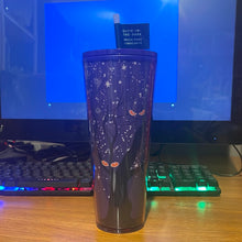 將圖片載入圖庫檢視器 Starbucks Halloween 2022 Cat Eyes Glow in the Dark Tumbler Venti 24 oz
