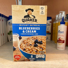 Load image into Gallery viewer, Quaker Instant Oatmeal Blueberries &amp; Cream
